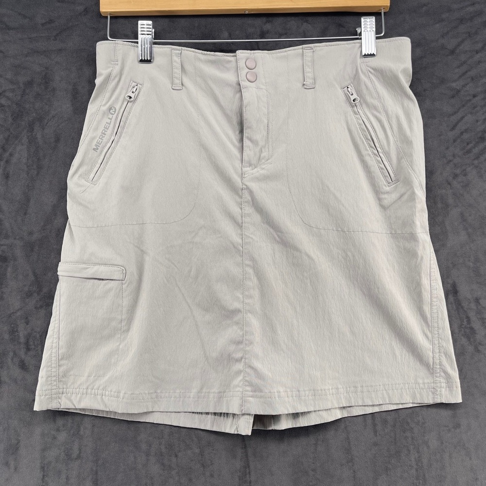 Merrell M-Select WICK Hiking Skirt Womens 6 Tan Cargo Pockets Outdoor Trail